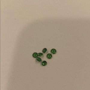 Origami owl charm, Swarovski crystals, green
